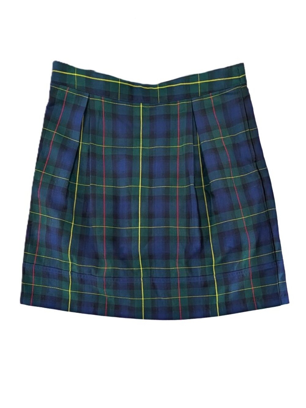 Lands End School Uniform Skirt Skort Girls Size 16 Plaid A-line Knee Adjustable